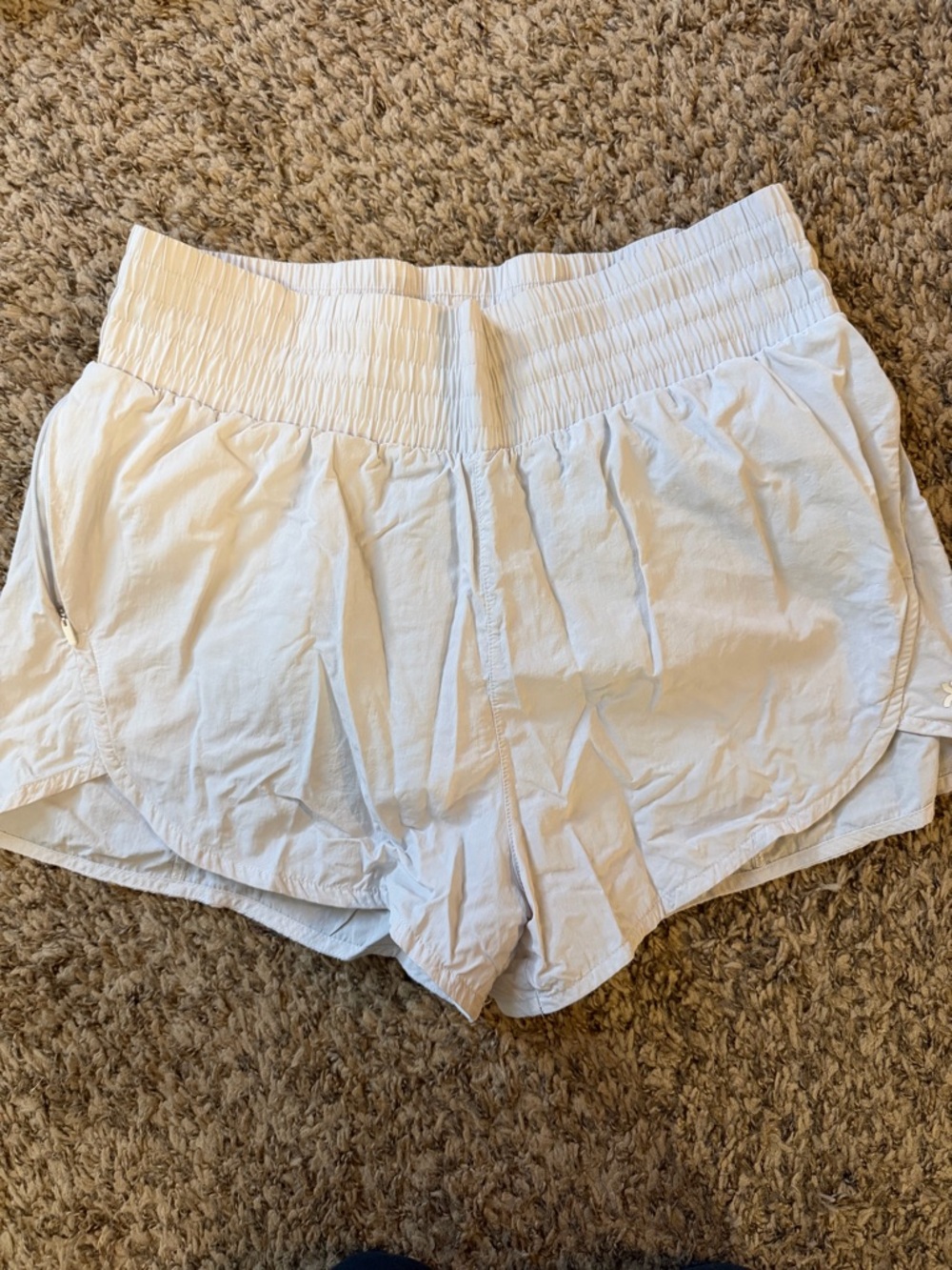 all in motion White Elastic-Waist Athletic Shorts